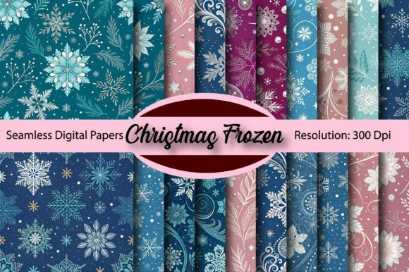 Christmas Frozen Seamless Digital Paper