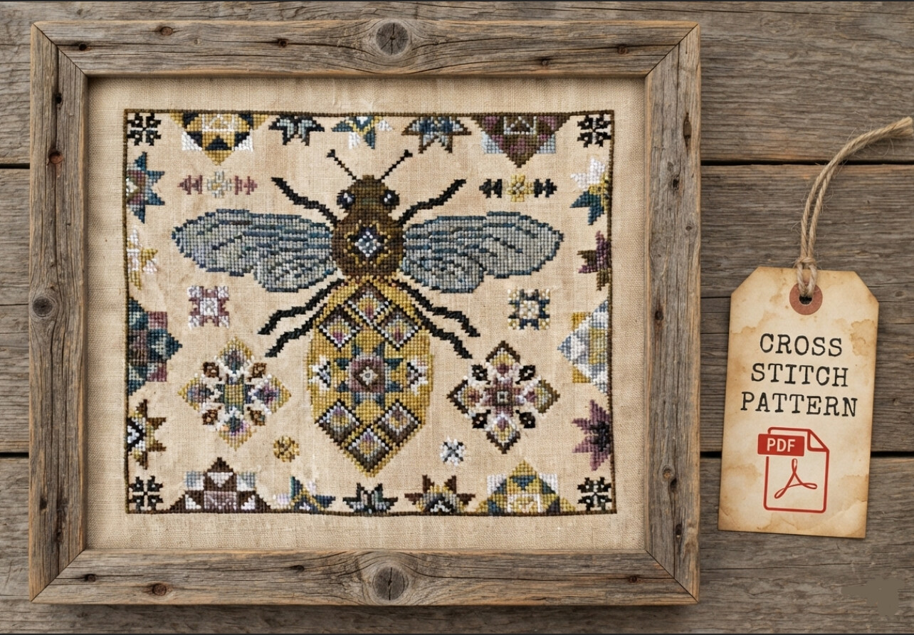 Cross Stitch Pattern PDF Quilting Bee