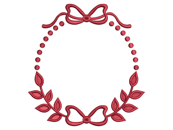 Decorative Bow and Leaf Wreath