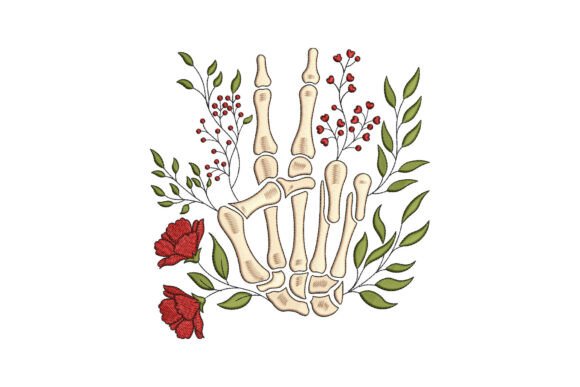 Floral Skeleton Hand