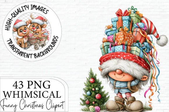 Funny Christmas Clipart PNG Bundle