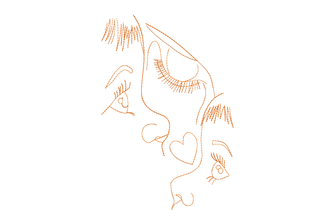 Minimalist Face Line Art