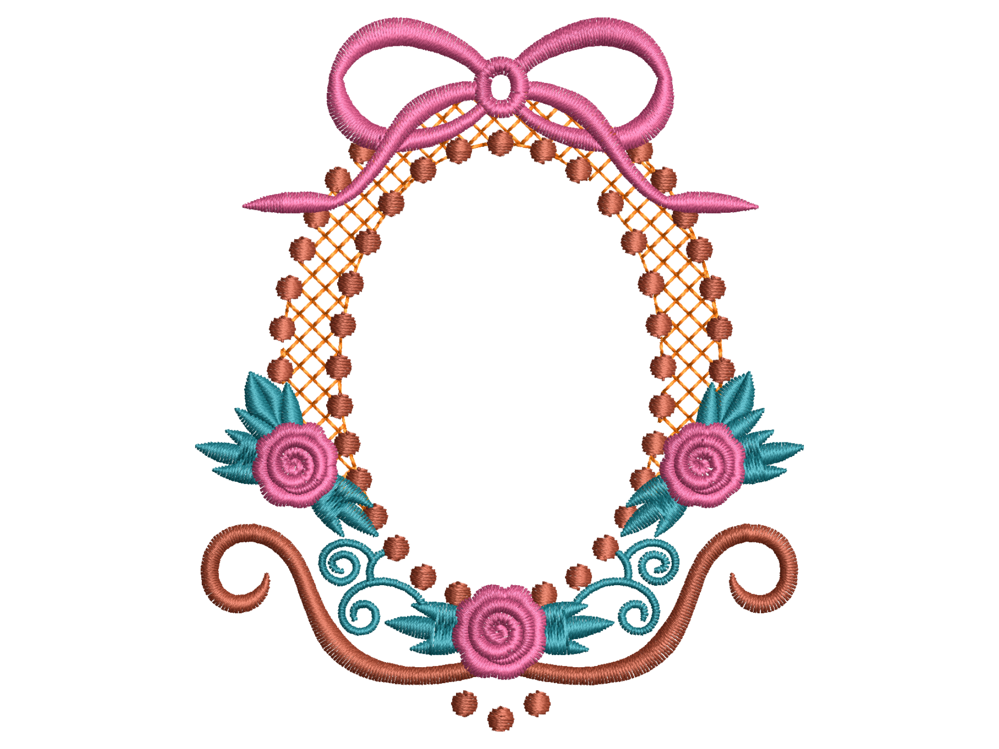Ornate Rose Wreath with Bow