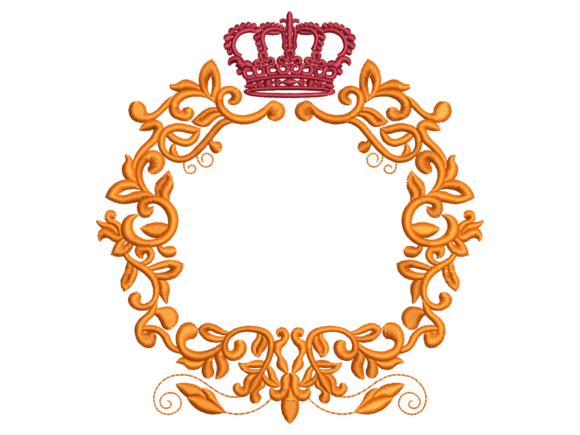 Ottoman Crown Maras Embroidery Wreath