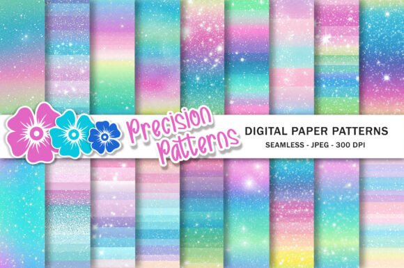 Pastel Rainbow Digital Paper Patterns