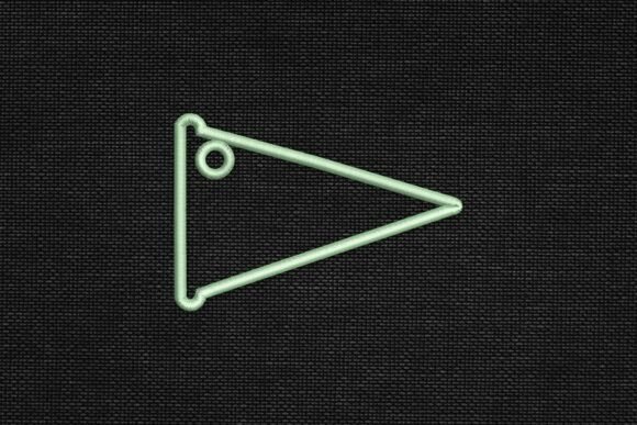 Pennant Shaped Applique Bag Tag Frame