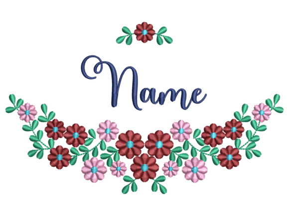 Personalized Floral Name Wreath