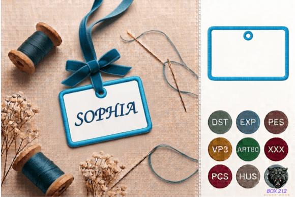 Personalized Gift Tag Embroidery Design