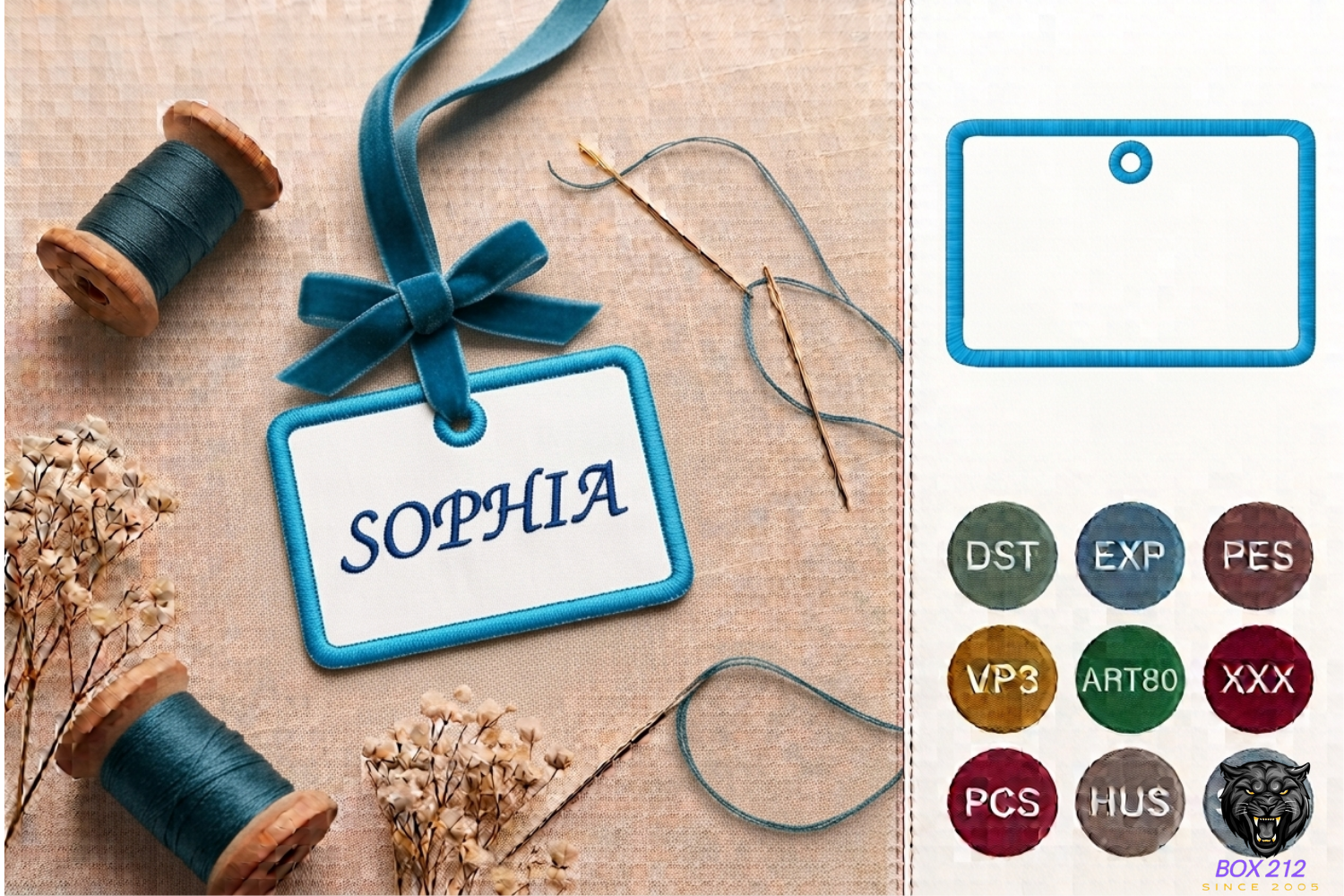 Personalized Gift Tag Embroidery Design