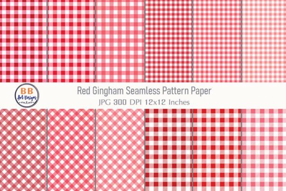 Red Gingham Pattern Red Checkered Paper