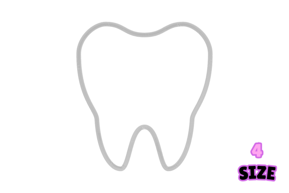 Tooth Applique Embroidery Design