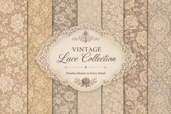 Vintage Floral Lace Seamless Patterns