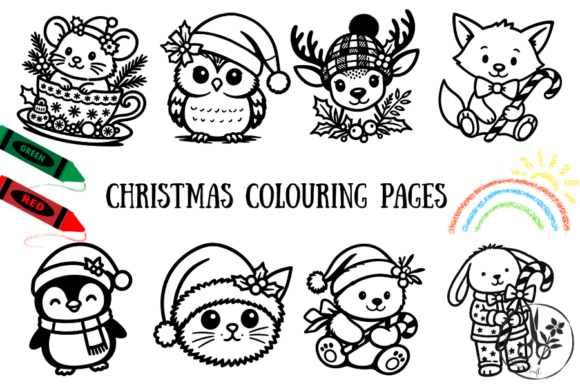 Kids Christmas Colouring Pages