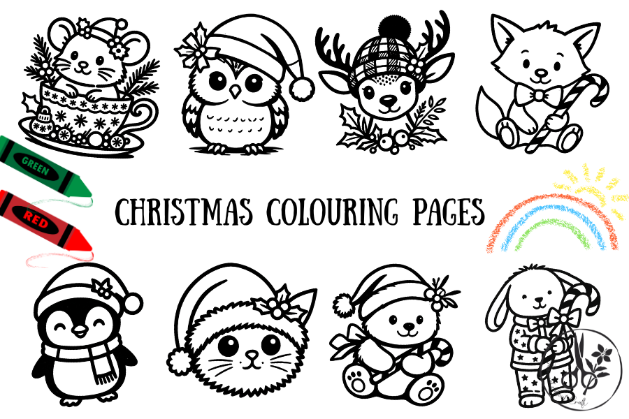Kids Christmas Colouring Pages