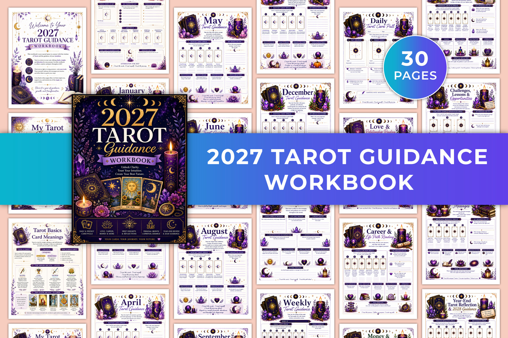 2027 Tarot Guidance Workbook KDP