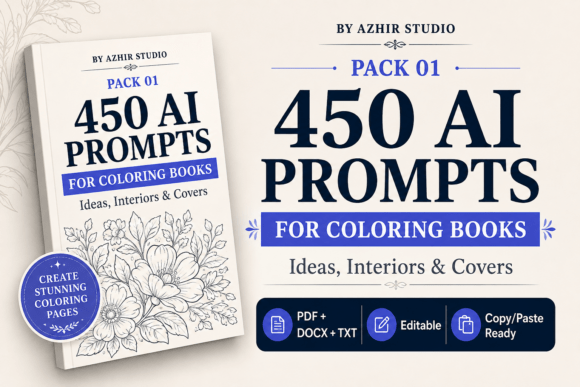 450 AI Coloring Book Creation Prompts