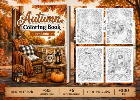 Autumn Coloring Book for Adults