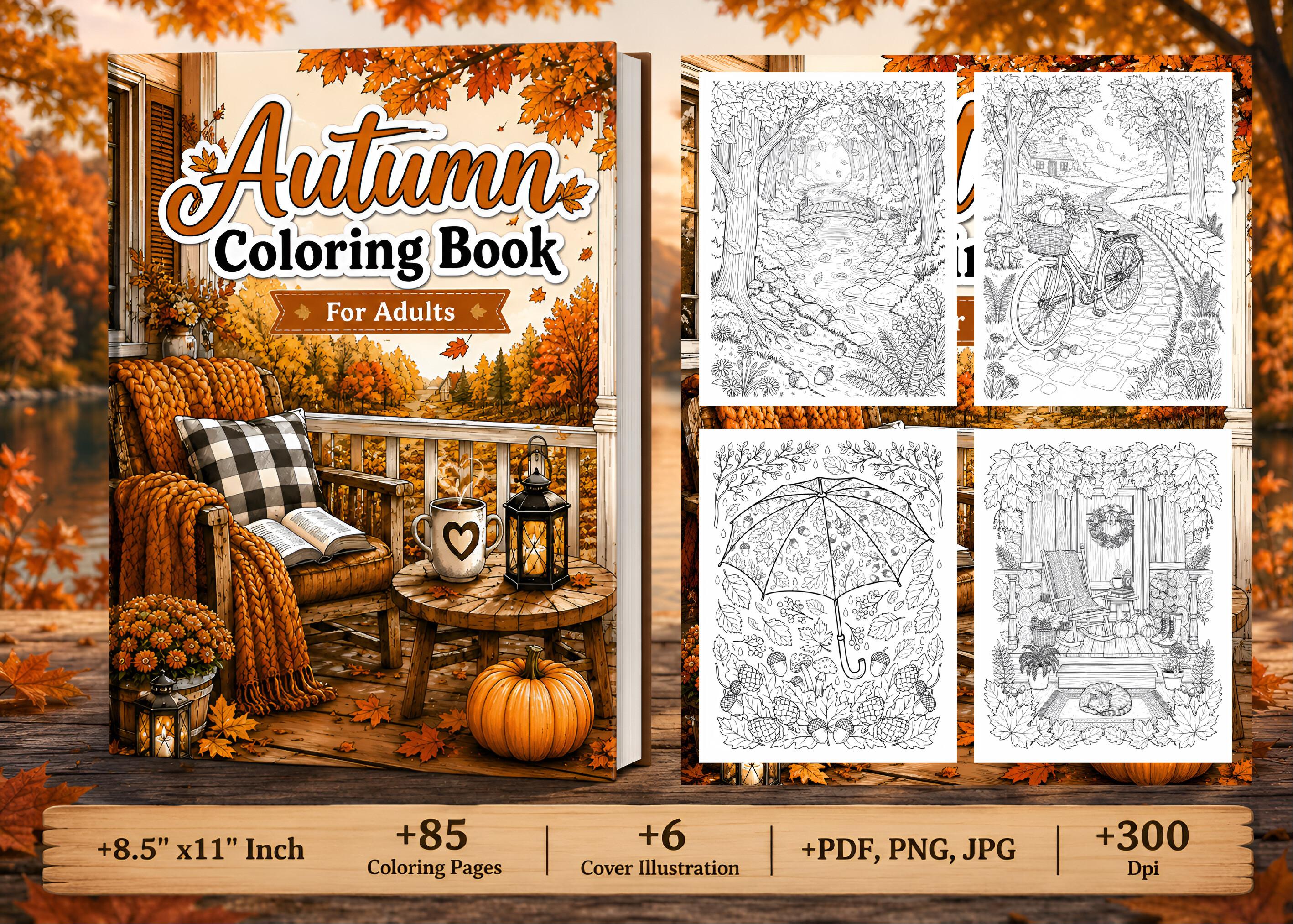 Autumn Coloring Book for Adults