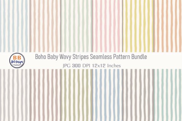 Baby Boho Wavy Stripes Seamless Pattern