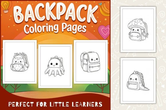 Backpack Coloring Pages for Kids