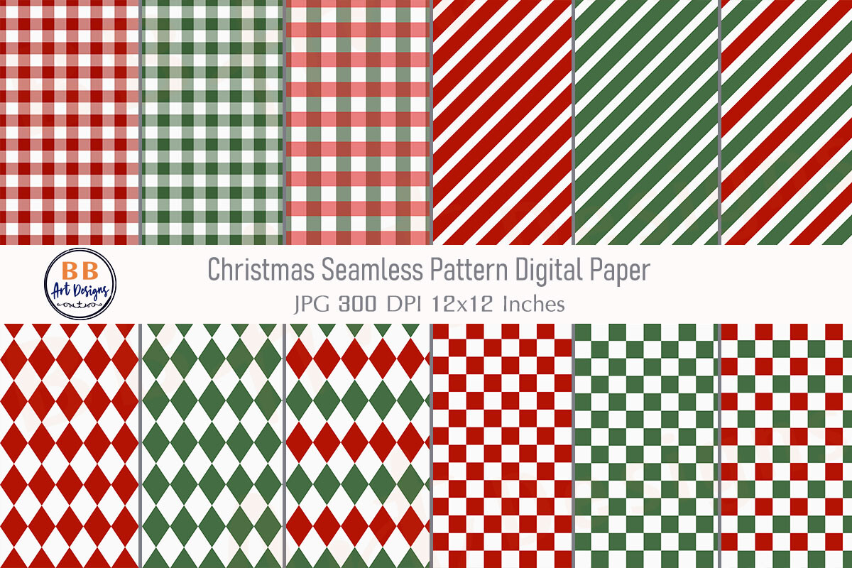 Christmas Pattern Seamless Digital Paper