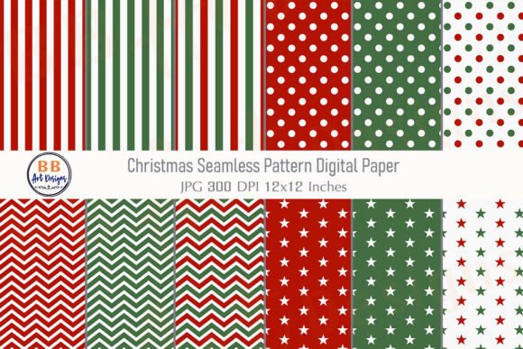 Christmas Seamless Pattern Digital Paper