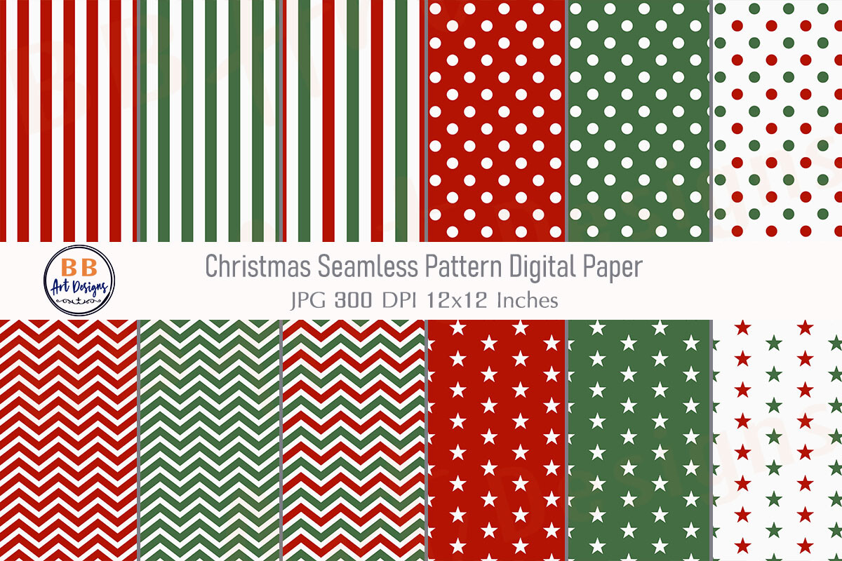 Christmas Seamless Pattern Digital Paper
