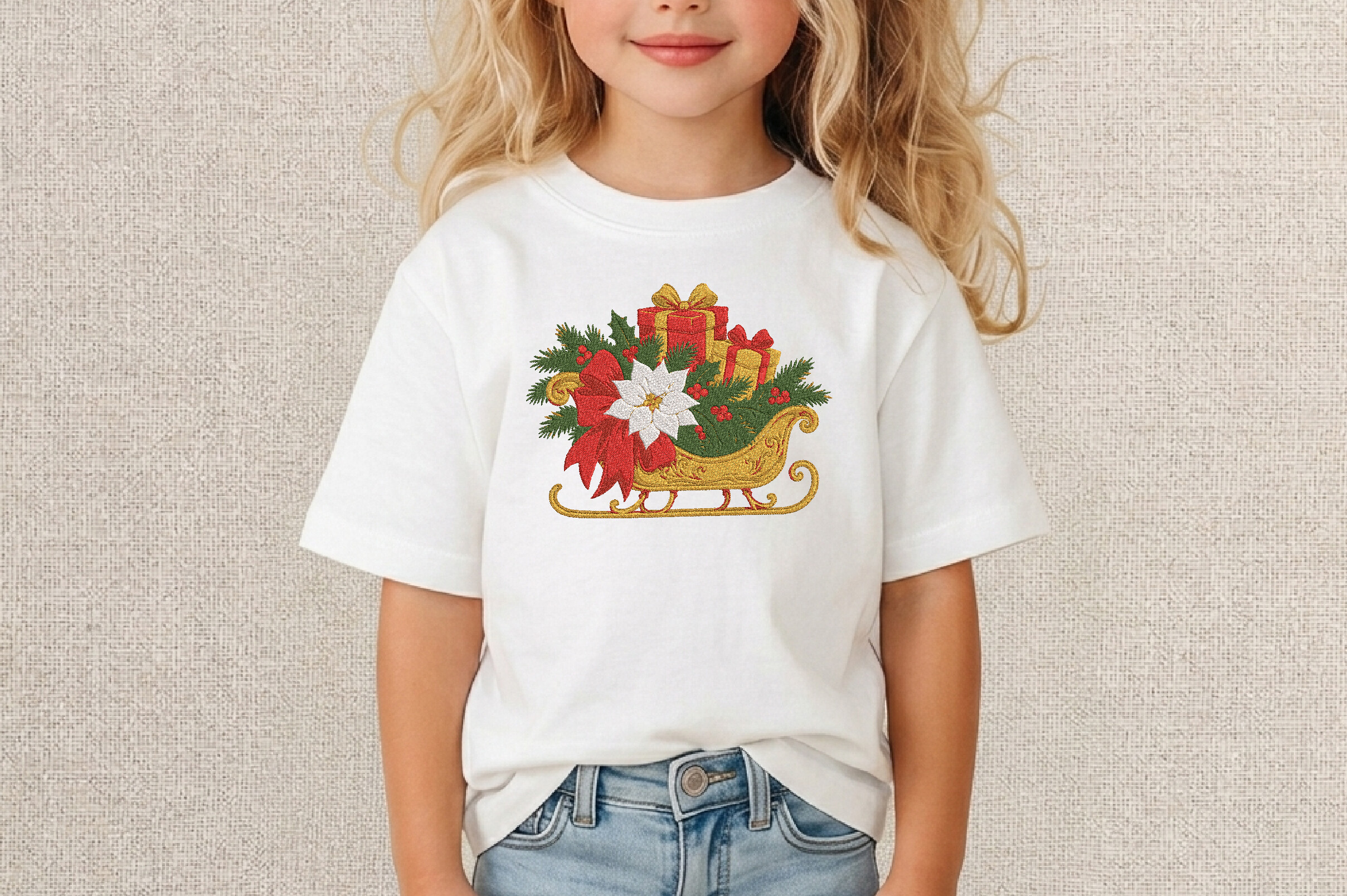 Christmas Sleigh Embroidery Design - photo 4