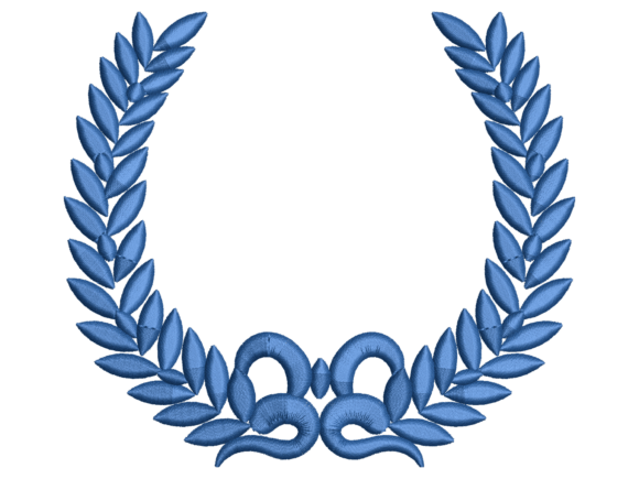 Classic Laurel Leaf Embroidery Wreath