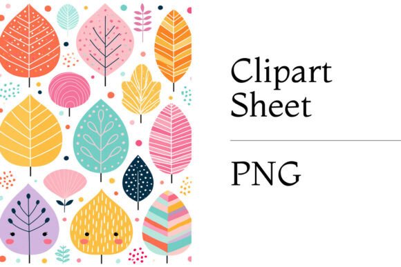 Colorful Autumn Leaves Clipart PNG