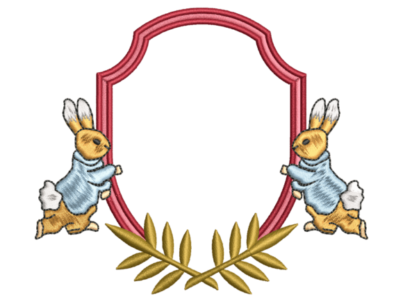 Cute Bunny Botanical Frame