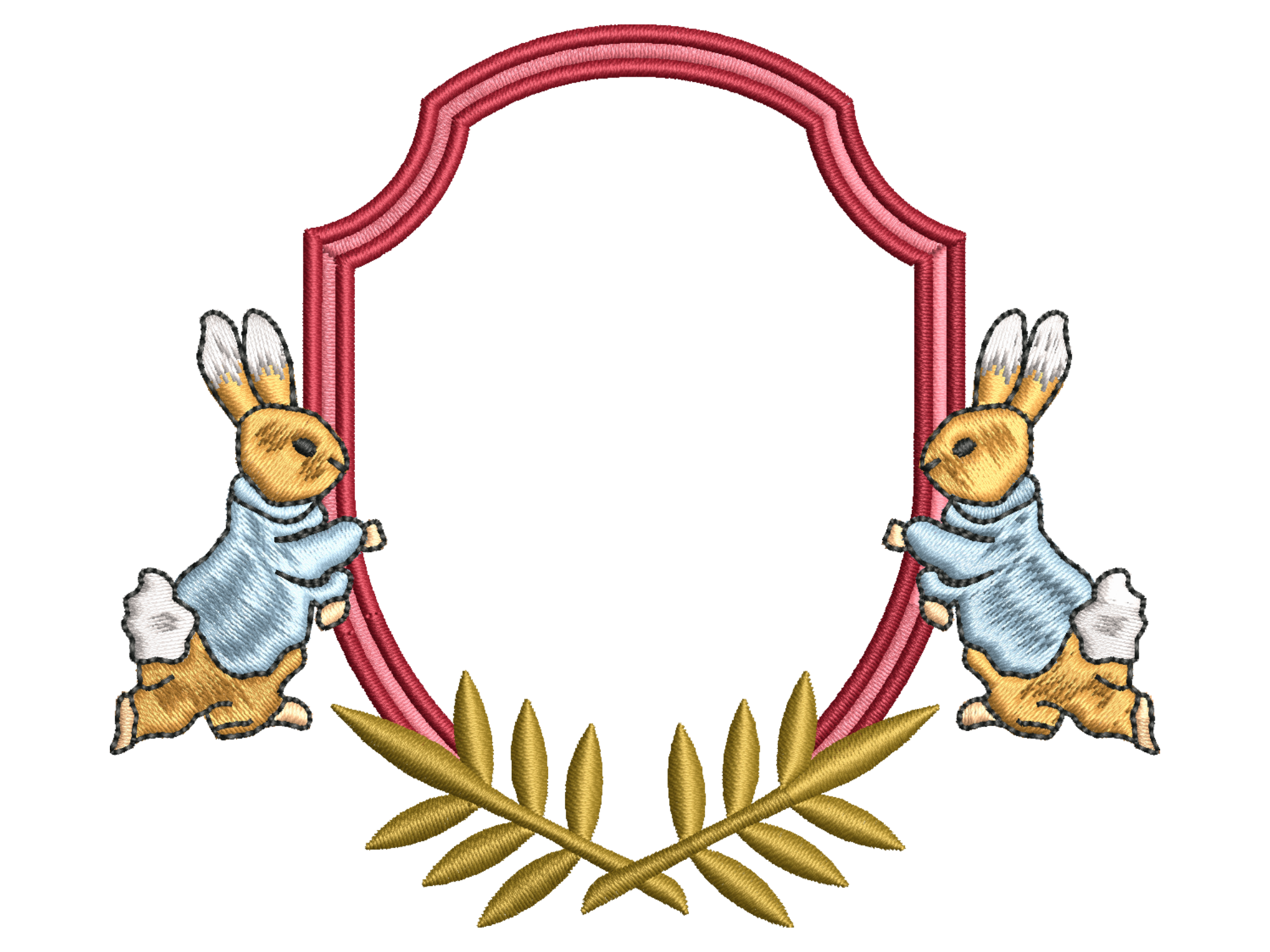 Cute Bunny Botanical Frame