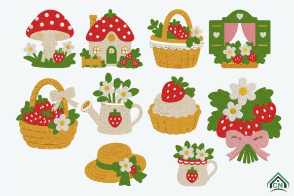 Cute Cottagecore Machine Embroidery File