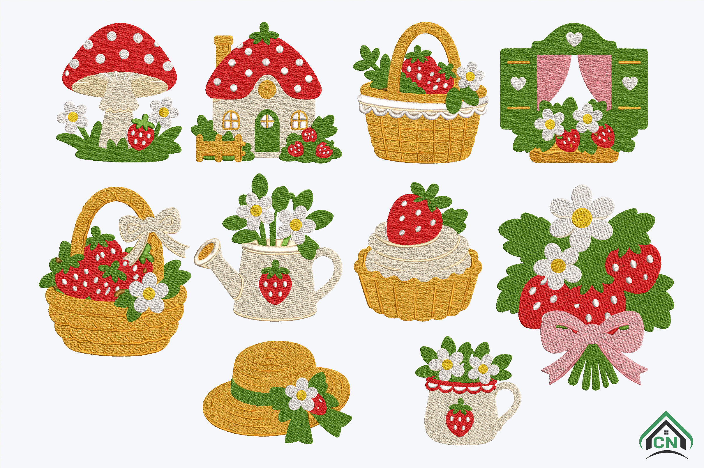 Cute Cottagecore Machine Embroidery File