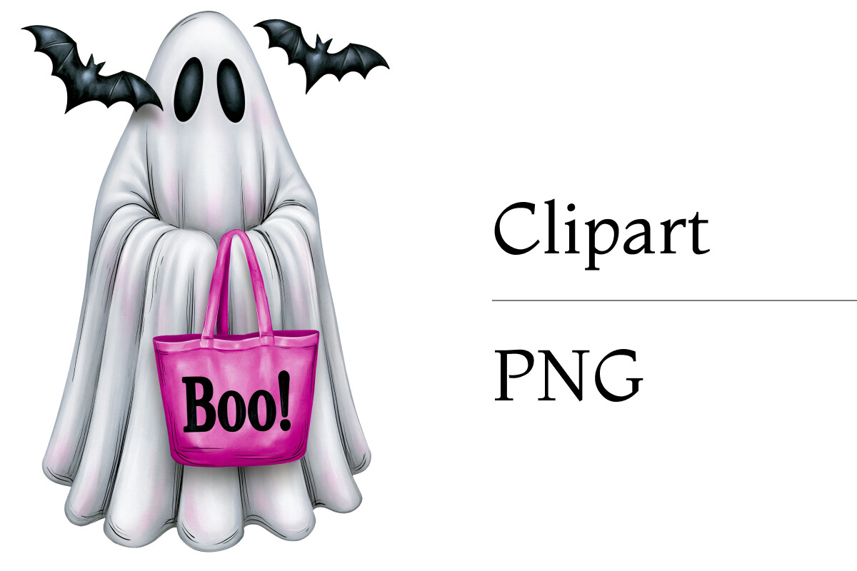 Cute Halloween Ghost Boo Clipart PNG