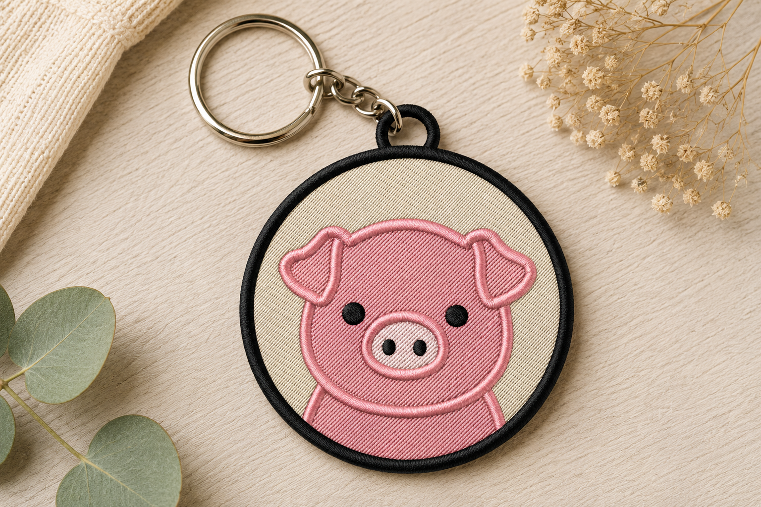 Cute Pig Keychain