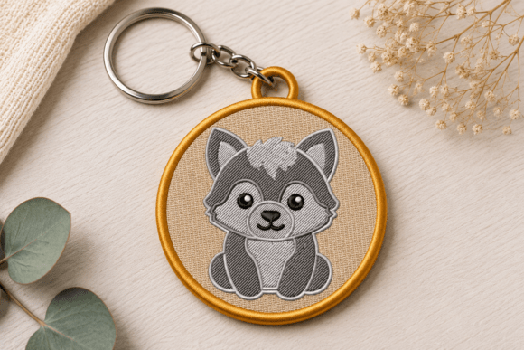 Cute Wolf Keychain