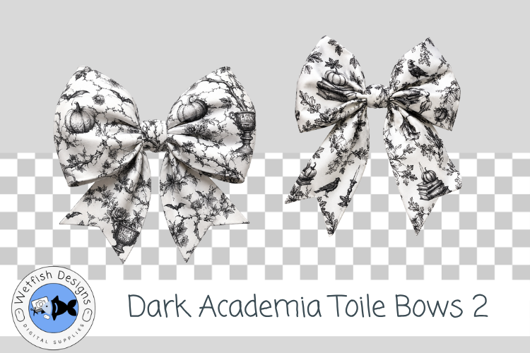 Dark Academia PNG Bows 2