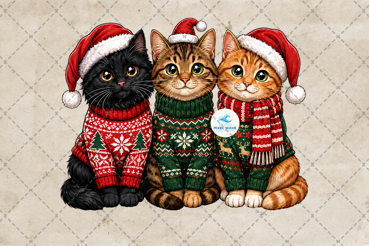 Funny Cats Christmas Png