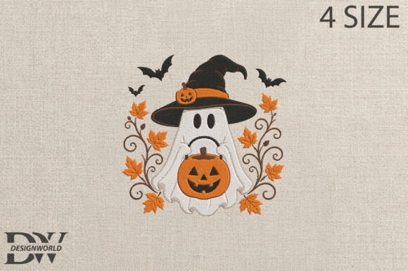 Halloween Ghost Embroidery Design