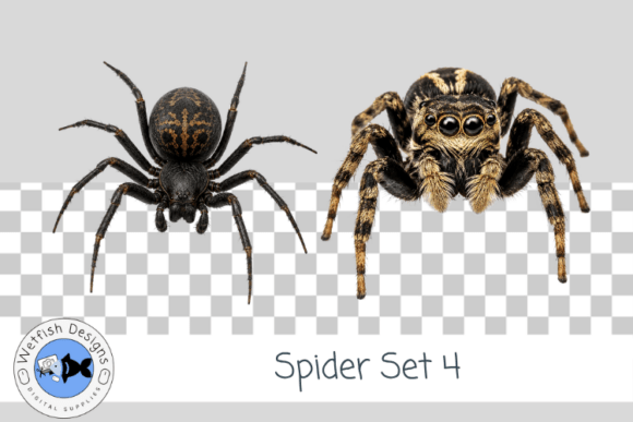 Halloween Spider PNG Set 4