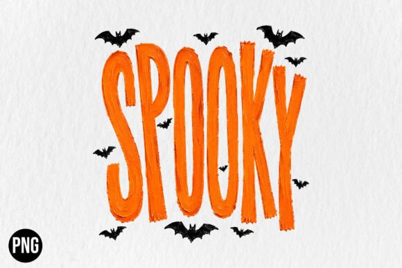 Hand Painted Spooky Halloween Fall PNG