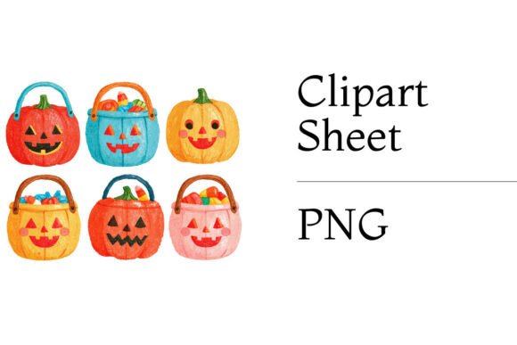 Hand-Drawn Pumpkins, Halloween Clipart