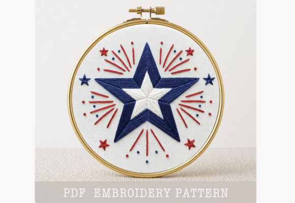 Patriotic Hand Embroidery PDF Pattern