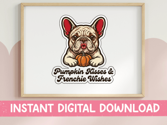 Pumpkin Kisses And Frenchie Wishes Graphics