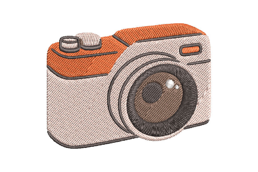 Retro Camera Embroidery Design