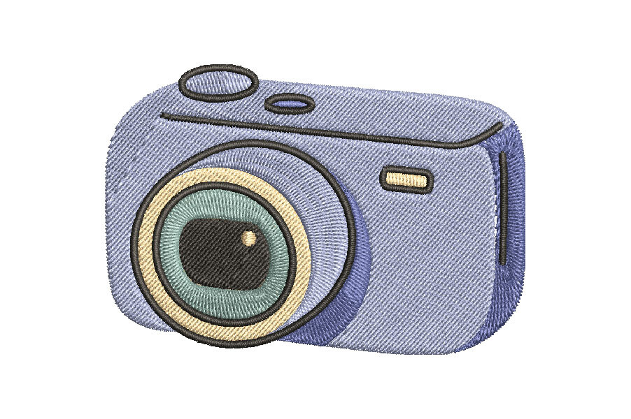 Retro Digital Camera Embroidery