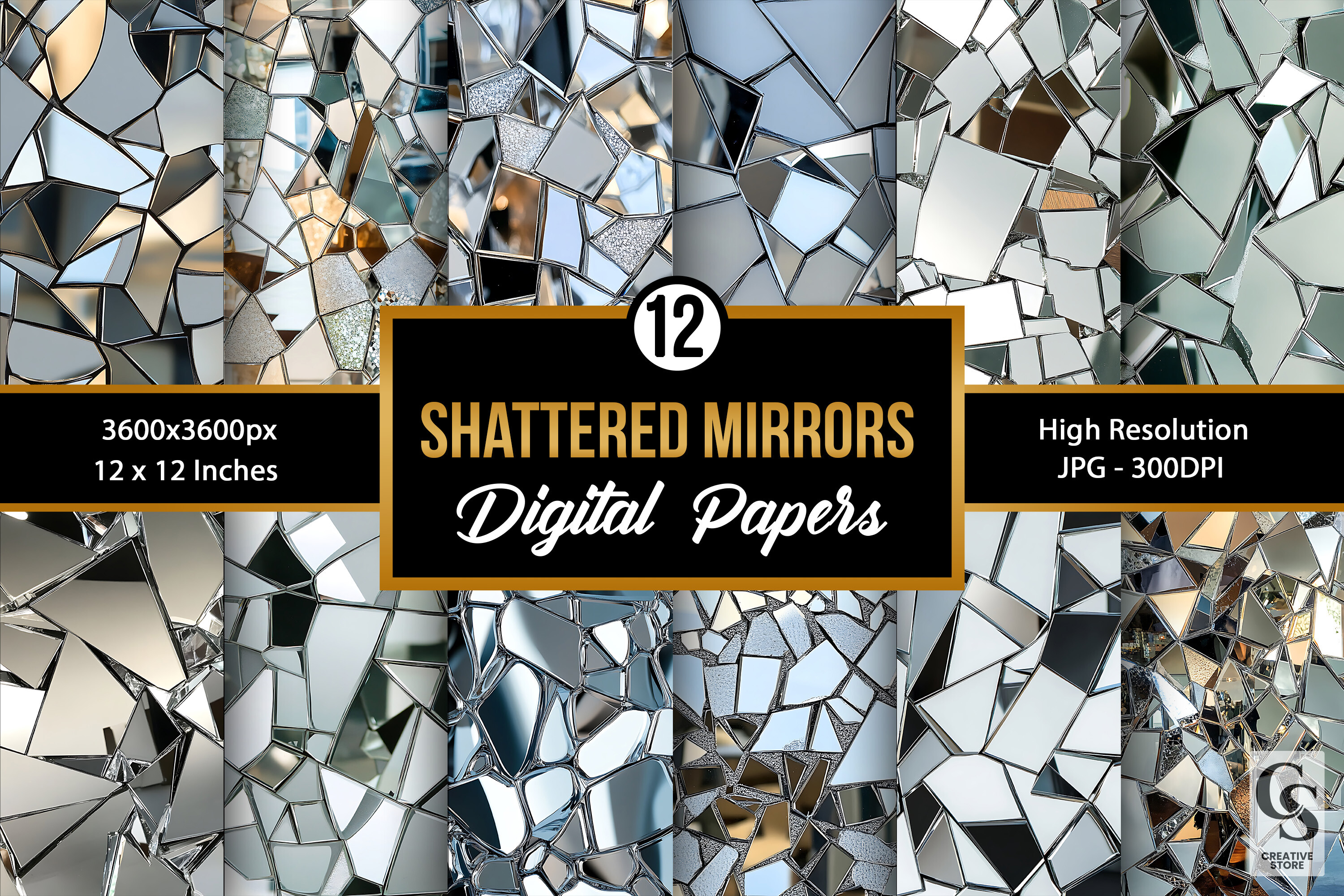 Shattered Mirror Seamless Background