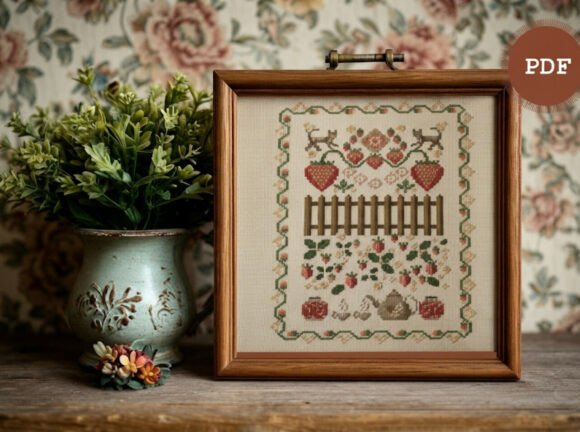 Strawberry Mood Cross Stitch Pattern