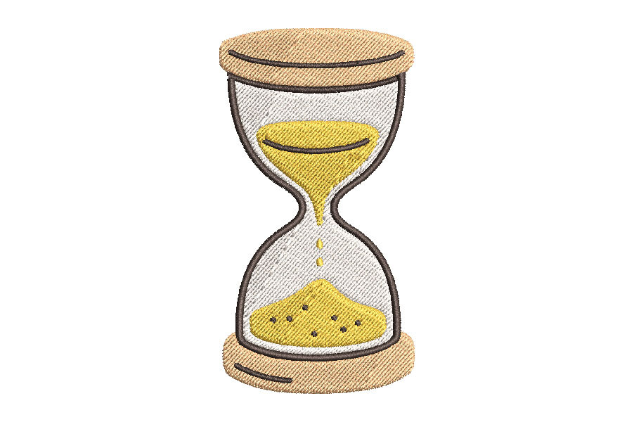 Vintage Hourglass Embroidery Design